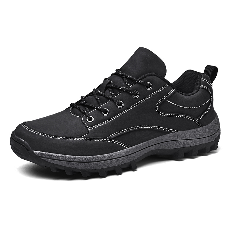 2021 New Style Outdoor Shoes For Men Comfort Leather Hiking Shoes Anti Slip Camping Shoes