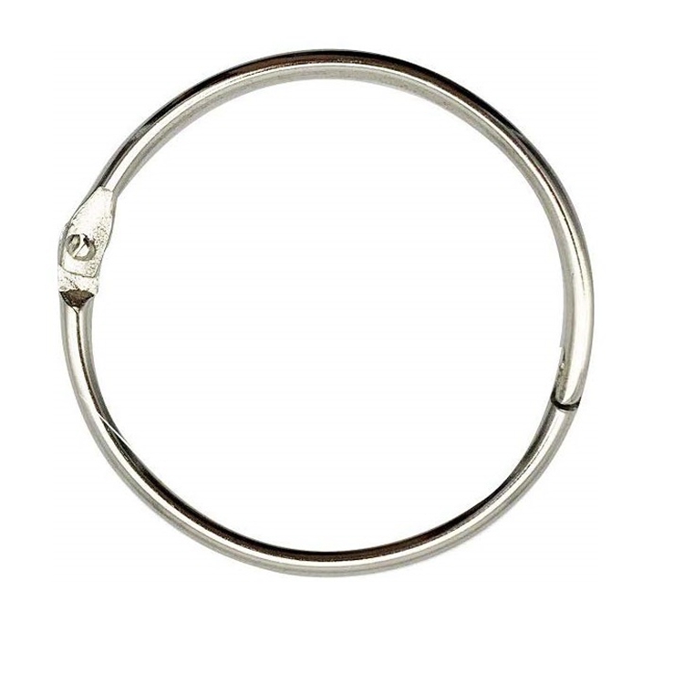 Antique Hinges Silver Loose Leaf Binder Snap Ring Clip for Card Album School Supplies O Metal Note 20 Plas Hoops Yimei CN;ZHE