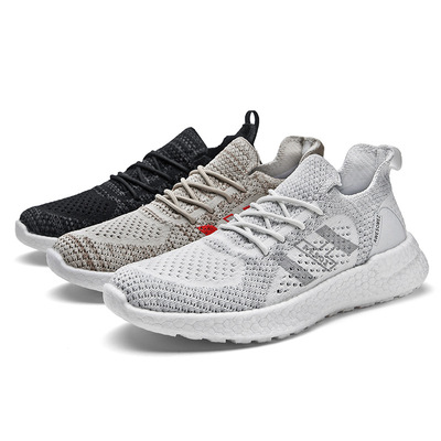 2021 Wholesale New Men's Fashion Fly woven Running Sneakers Low Price Running Sports Shoes