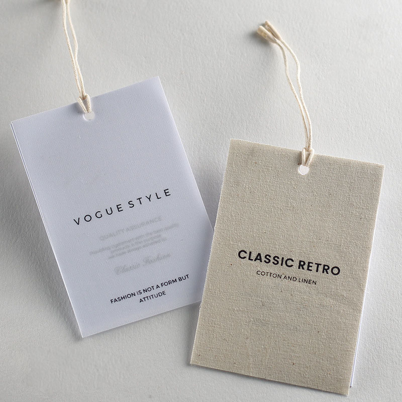 Private Custom Paper Hang Tags Clothing Labels Business Tags Garment Tags With Logo