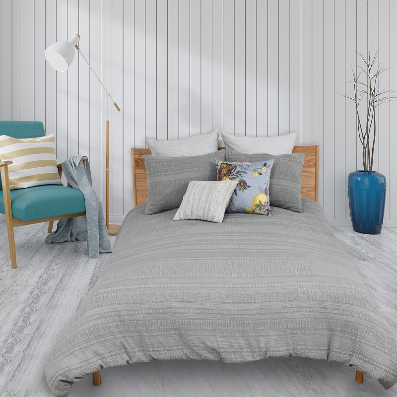 Прямая продажа с фабрики, 3 шт., Stonewash, Королевский размер, однотонные, в полоску, текстурированные, 100% хлопок, льняные пододеяльники
