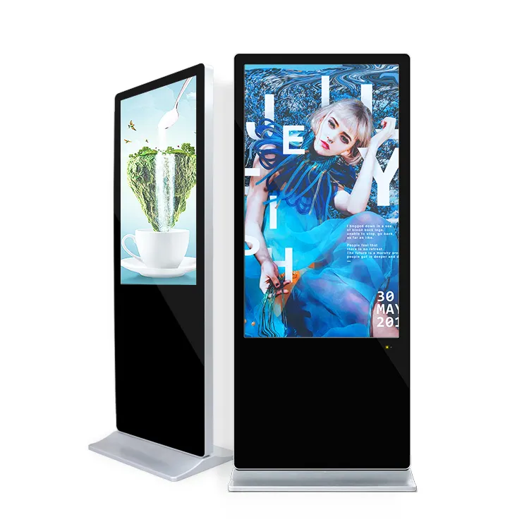55 inch Standing interactive LCD digital signage with CMS software for Remote control advertising