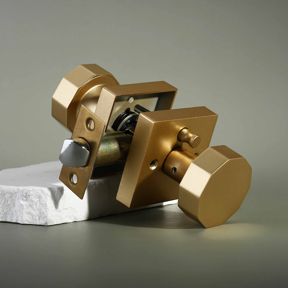Filta Black Lock Doors Handles Gold Door Knobs For Interior Doors