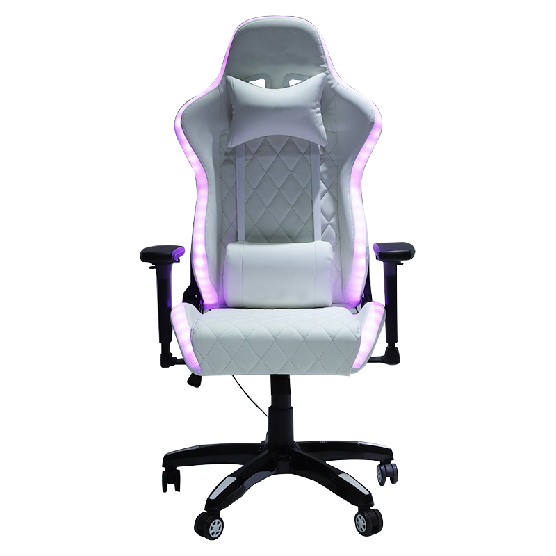Компьютерный игровой стул белого цвета, игровой стул СИД rgb