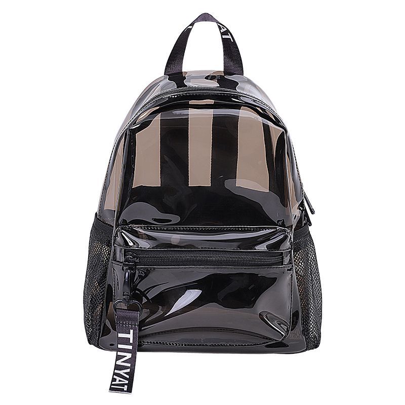 Heavy Duty Clear Beach Bag Short Trip School Softback Fashion PVC Bags Mini Backpack