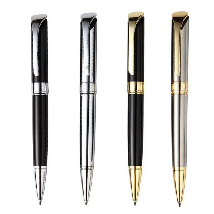 Luxury Black Business Custom Gift Metal Ballpoint Pen With Logo High Quality Elegant Ballpoint Pens