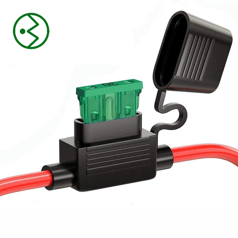 NI-FH01 Встроенный держатель 16AWG жгут проводов ATC/ATO 30AMP Blade автомобильный держатель предохранителя-10