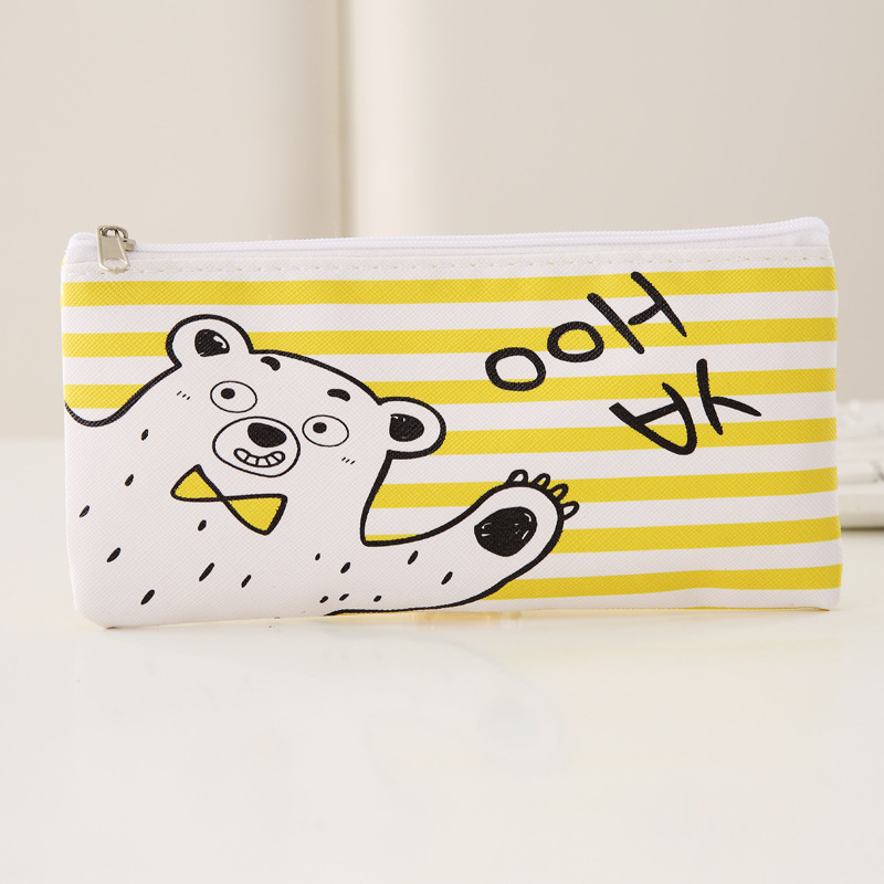 Eco friendly gifts for kids stationery cute funny fruits printing custom pencil case for girl canvas zipper pen bag