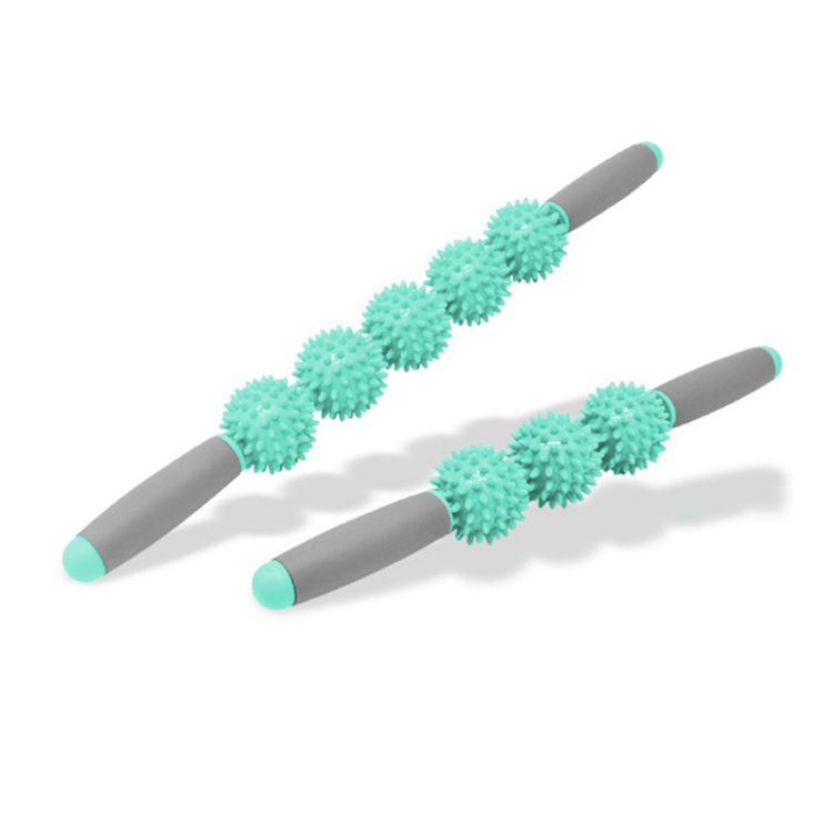 Factory High Quality Relax Tools 3 Balls plastic Exercise Body Muscle Tigger Point Massage Roller Stick with Spiky Ball