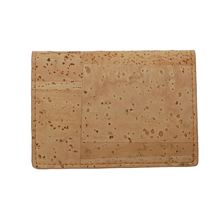 Manufacture Natural Oak Bark Wood Wallet Natural Cork Card Case Little Wallet for Wholesale Rfid Card Holder Wallet