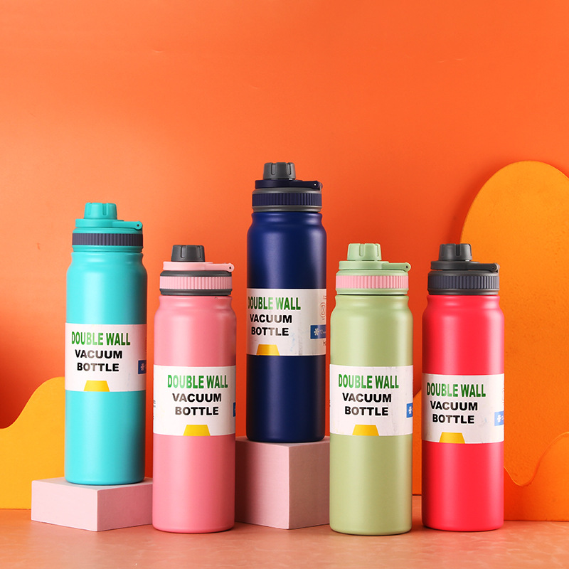 20oz 27 oz 32oz Csutom Branded Stainless Steel Double Wall Insulated Keep Hot and Cold Vacuum Water Bottle with Chug Cap in Bulk