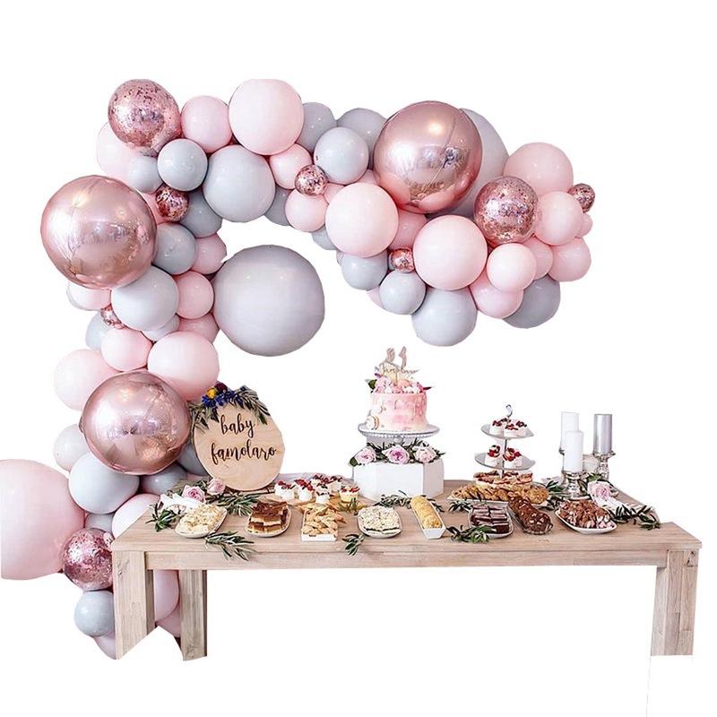 Wedding Party Decoration Christmas Plastic Chain Clip Balloon Accessories Birthday Macaron Latex Balloon Chain Arch Kit