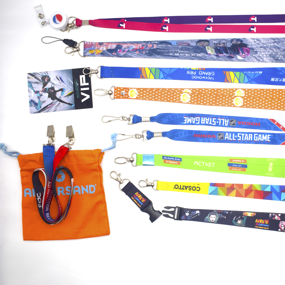 Plain Flat Personalized Logo Custom Factory Customized Cheap Id Badge Advertising Polyester Lanyards