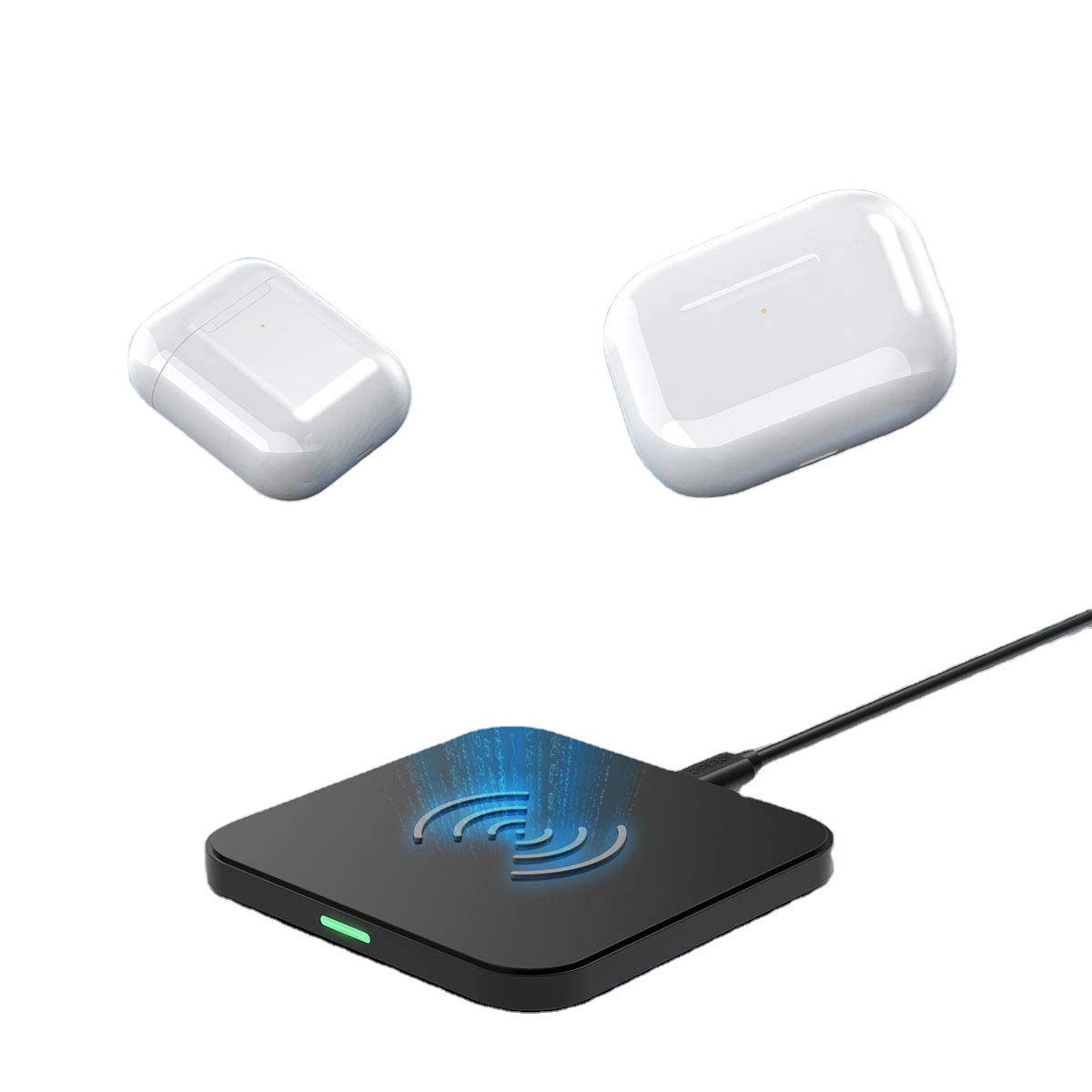 2021 In Stock Fast Shipping Universal Portable Fast Wireless Charger For iphone airpods mobile phone