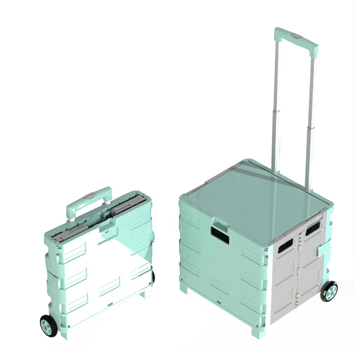 Hot Sale Durable Rustproof Shopping Portable Plastic Foldable Trolley