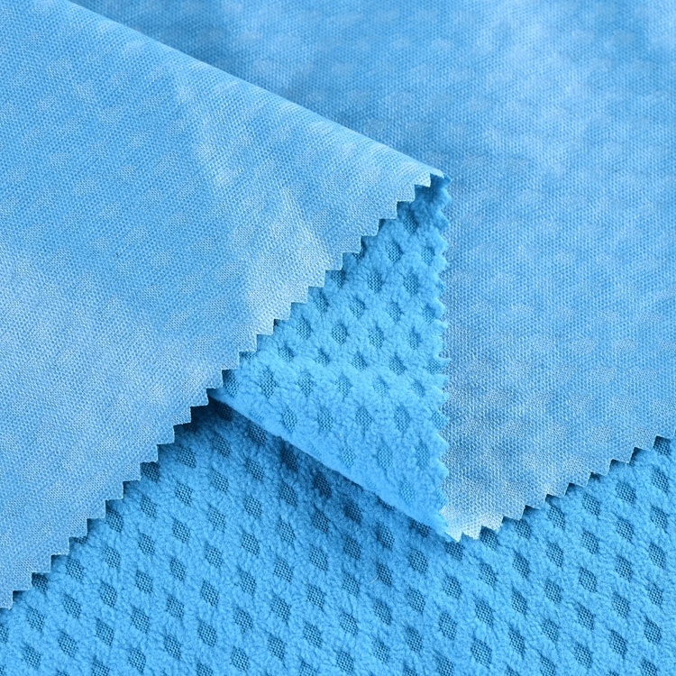 Breathable Waterproof 100% Polyester Knitted Bonded Laminated Polar Fleece Fabric