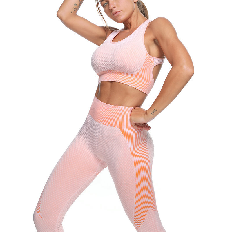 Popular fitness clothes running quick dry exercise suit women's sexy sleeveless tight seamless elastic Yoga suit