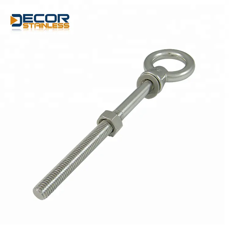 stainless steel lifting eye bolt with nut polished