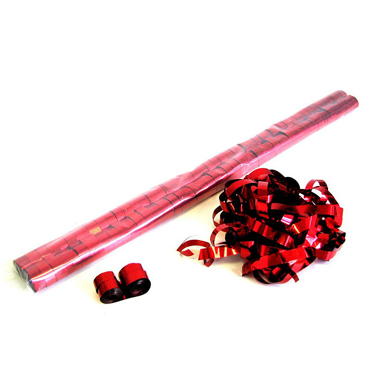 hot selling product about 0.85cm*5m flameproof colorfast double metallic streamer for special  effects