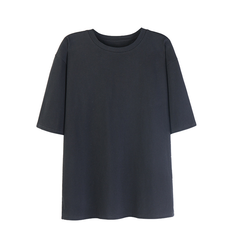 2021 women's summer simple short sleeve loose T - shirt round collar blouse