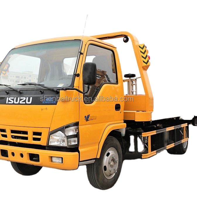 Japanese ELF NPR 600P 5.6M Rollback Truck Rescue Wrecker Flatbed Tow Truck Pick up Truck Diesel Isu-zu Chassis
