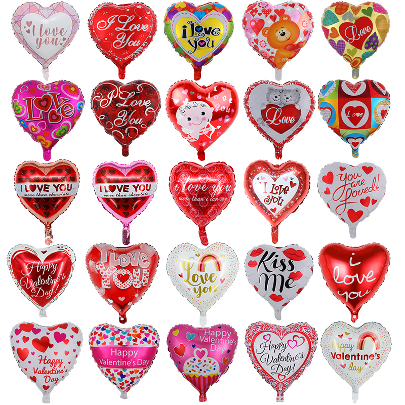 18 дюймов красный с надписью «I Love You Счастливый День Святого Валентина в форме сердца наполненные гелием шары на День святого Валентина Свадебная вечеринка украшения