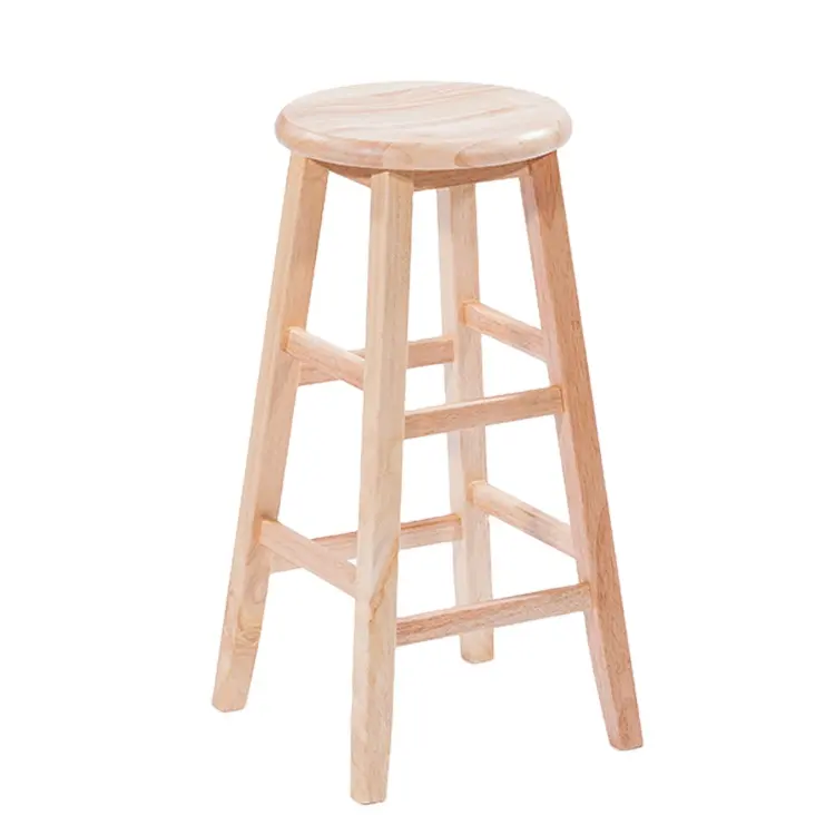 Designed concise and durable modern high wooden bar stool small wood step foot stool