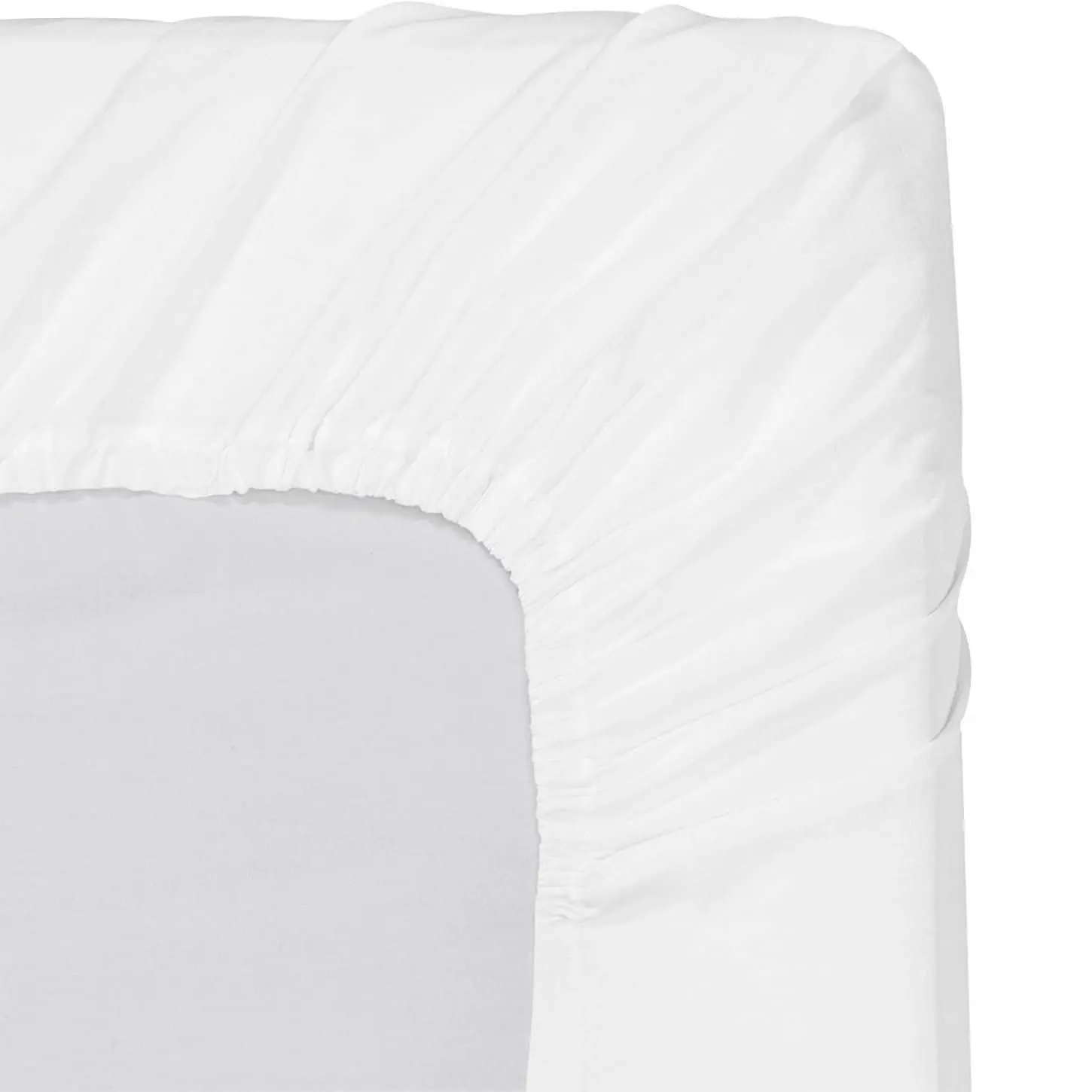 High quality Polycotton white queen size bed sheet fitted bedsheet