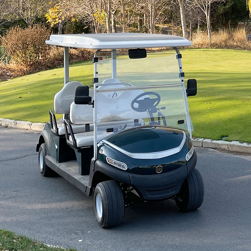 Solar powered lightweight lithium battery 4 seater golf cart