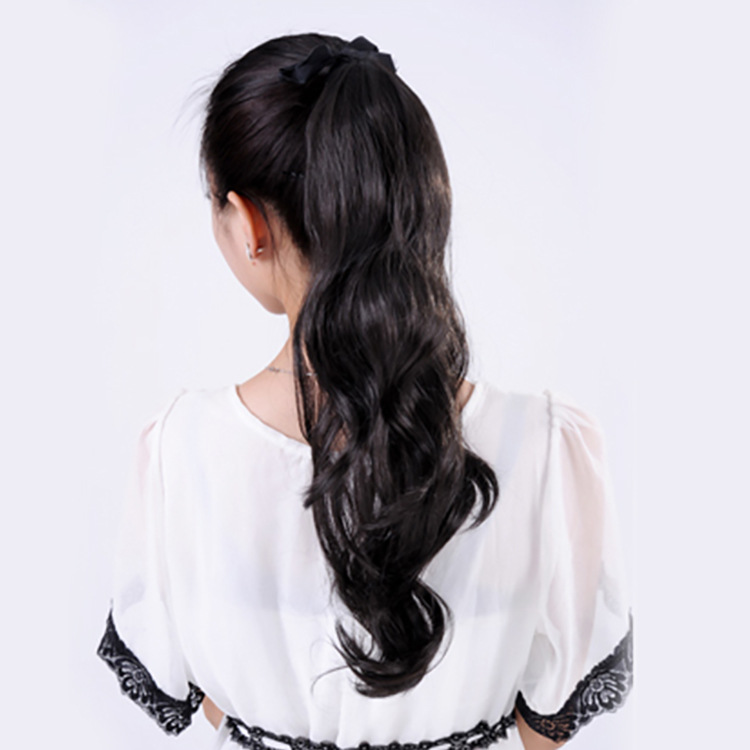 50cm Long curl Clip In Hair Tail False Hair Ponytail Hairpiece wrap around ponytail hair extension ponytail