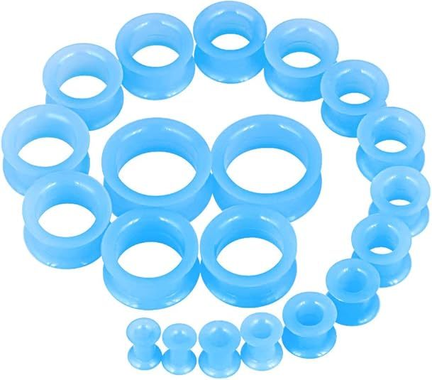 Guaranteed Quality Unique 6Mm-25Mm 20Pcs Thick Silicon Ear Plugs Tunnel Stretcher Mold Hypoallergenic Ear Taper Plug