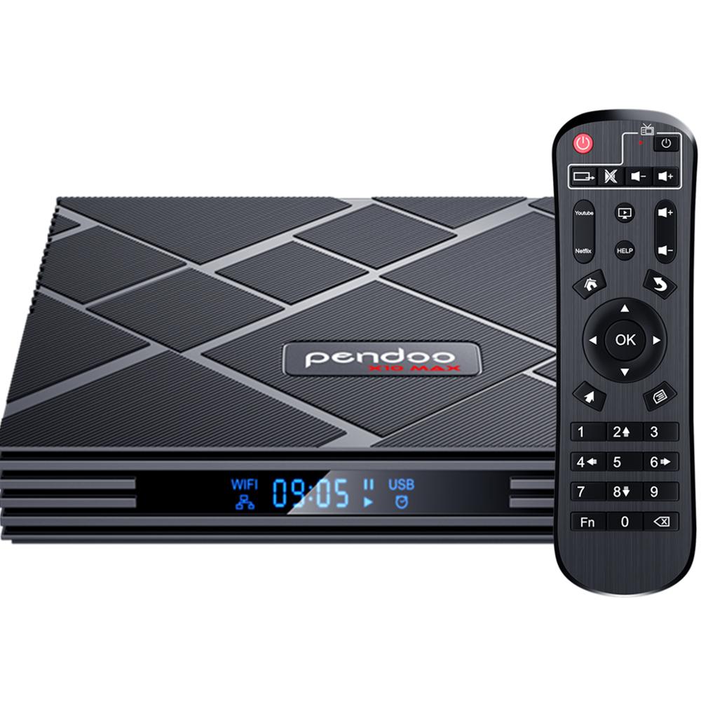 Рекламные Pendoo X10 Max S905X3 2,4/5,8 ГБ двухполосный Wi-Fi android 9,0 кабельного телевидения ТВ Декодер каналов кабельного телевидения