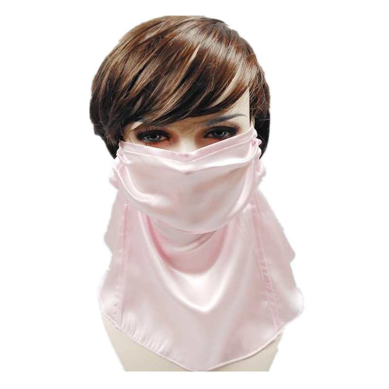 Mulberry silk outdoor face neck protective cover breathable anti UV