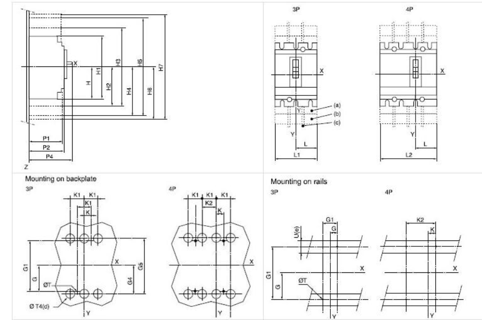 To supply MCCB Circuit Breaker NSX100 NSX160 NSX250 NSX400 NSX630 NSX800 3Pole 4Pole Compact NSX Molded Case Circuit Breaker