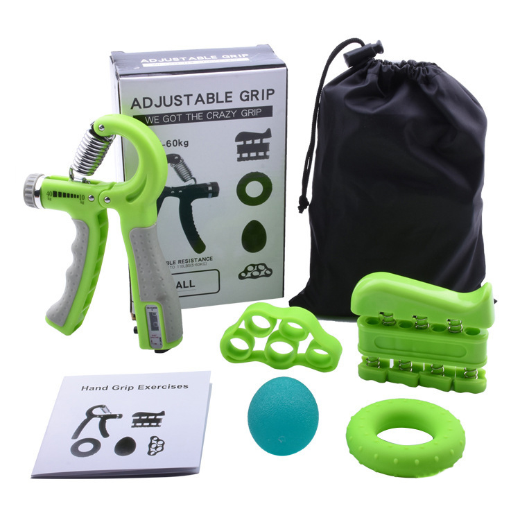 R-Shape Adjustable Countable Hand Grip Strength Exercise Strengthener Gripper Spring Finger Pinch Carpal Expander 5-60KG