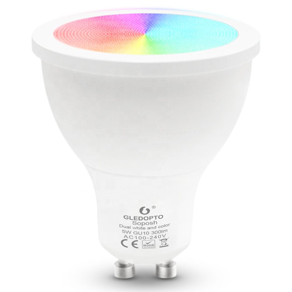 ZigBee приложение Смарт светодиодное освещение серии WiFi Светодиодные лампы WiFi RGB Светодиодный прожектор GU10