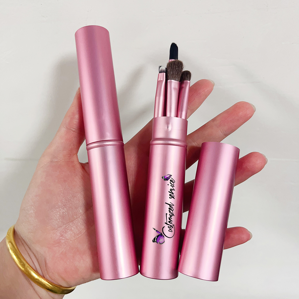 Mini Eye Make Up Brush Set 5pcs Private Logo Travel Makeup Brush Foundation Cosmetics Powder Face Brush Makeup