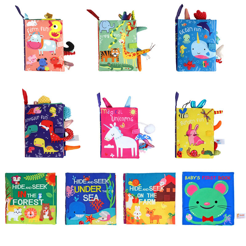 custom baby cloth story book creative design for kids christmas promotion gift flip book