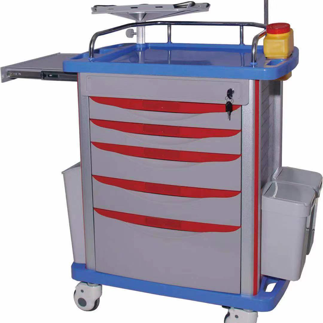 Best Selling Medical Hospital Furniture ABS Emergency Trolley