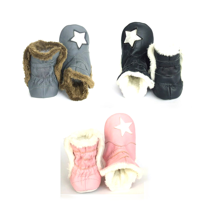 100% Real Sheepskin Wool Genuine Leather Boots Warm Winter Shoes Fur Sheep Wool Newborn Babies Boots