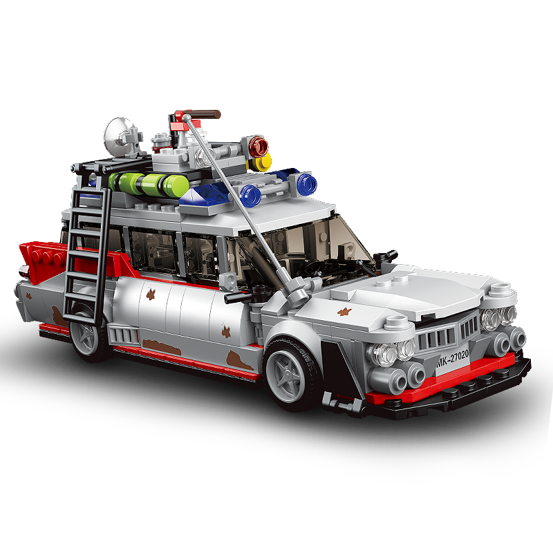 MOULD KING 27020 Technical  Ghost Bus stack block Sport Speed Racing Car blocks for kids Ghostbusters Ecto-1 toy Bricks