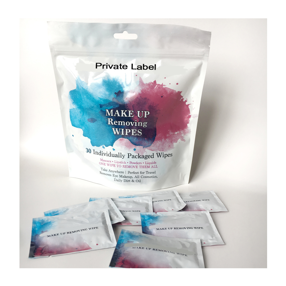 2024 Wholesale Eco Friendly Facial Cleaning Cotton Bamboo Makeup Remover Wipes With Logo