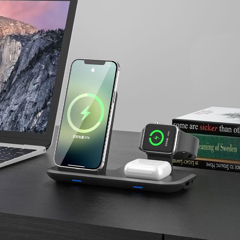 fast charger stand 15w cell phone smartphone stand 3 in 1 wireless charger