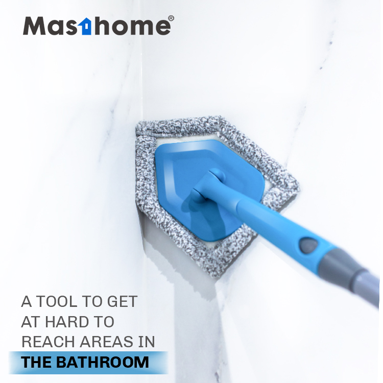 Masthome, многофункциональная система для мытья пола в ванной, мойка из микрофибры для мытья окон с телескопической стальной ручкой