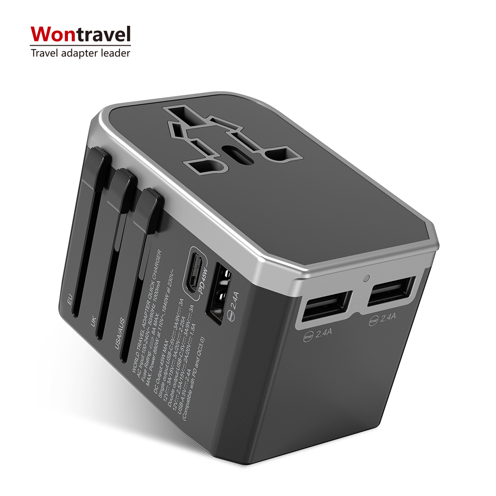 Wontravel популярный продукт PD 45 Вт 3USB быстрое зарядное устройство универсальное дорожное зарядное устройство