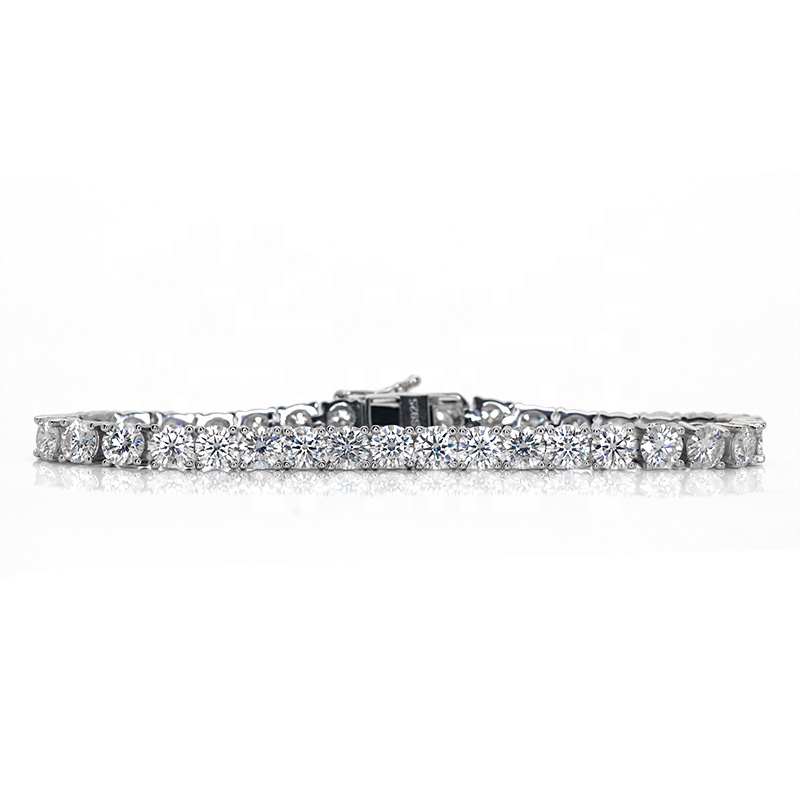 925 серебряные ювелирные изделия высокого качества vvs Moissanite бриллиантовый Теннисный браслет