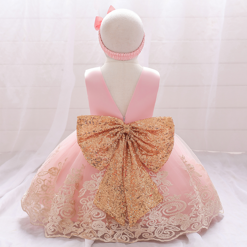 New children flower kids boutique princess Baby Dress Girl birthday party Applique Meiqiai Girl dress