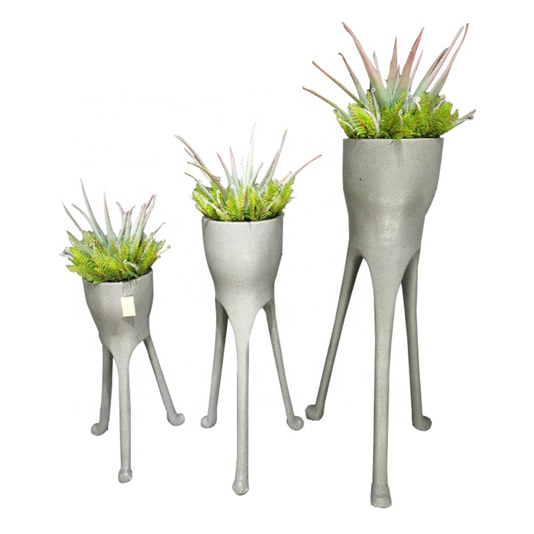 High quality home decorative fiberglass vase Environmental friendly landscape