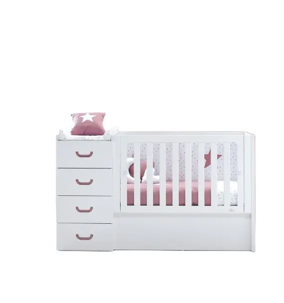 Olid wood multifunctional childern's bed Best sell design wooden baby crib