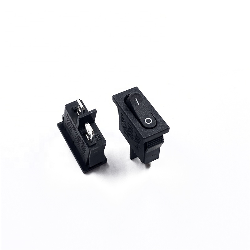 JEC ВКЛ-ВЫКЛ JS-626A-Q-BB-3H черный без света 2PIN кулисный переключатель 6A 250V/10A 125V